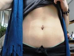 Ts Tilly Reynolds pierced belly button
